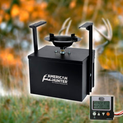 American Hunter adjustable feed rate and RPM broaden feeding options for wildlife.