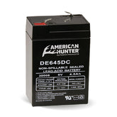 American Hunter BL-640-T/6V 4.5Ah rechargeable battery front view for reliable feeder power