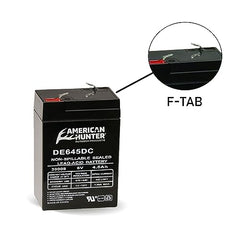 American Hunter BL-640-T/6V 4.5Ah rechargeable battery packaging for reliable outdoor power