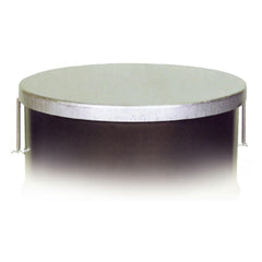 American Hunter Easy Open Lid on a 55-gallon barrel feeder, weatherproof and secure.