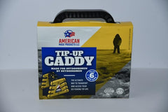 American Made Tip Up Caddy Yellow with handle showcases glove-friendly transport