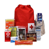 American Red Cross car first aid survival kit backpack with warmth and safety essentials