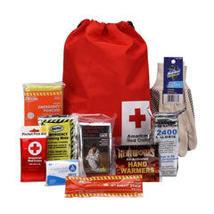 American Red Cross car first aid survival kit backpack with warmth and safety essentials