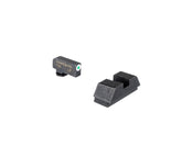 AmeriGlo Glock sight set, front view, green tritium for fast low-light visibility.