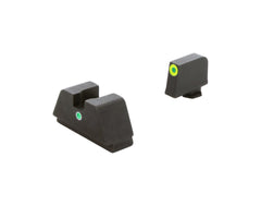 AmeriGlo optic-ready sight set for Glock supports reliable co-witness with red dots.