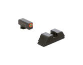 AmeriGlo Protector front sight for Walther PDP with green tritium and orange outline for quick acquisition.