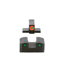 AmeriGlo Trooper rear serrated square notch with green tritium for low-light aiming