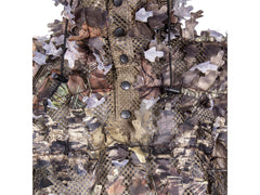 Ameristep 3D Leafy Poncho highlighting lightweight, durable fabric for quick setup.