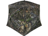 Ameristep Brickhouse Extreme exterior view shows the wide footprint for three hunters.
