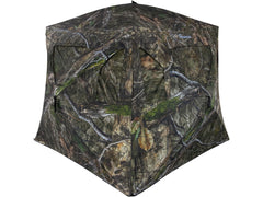 Ameristep Brickhouse Extreme exterior view shows the wide footprint for three hunters.