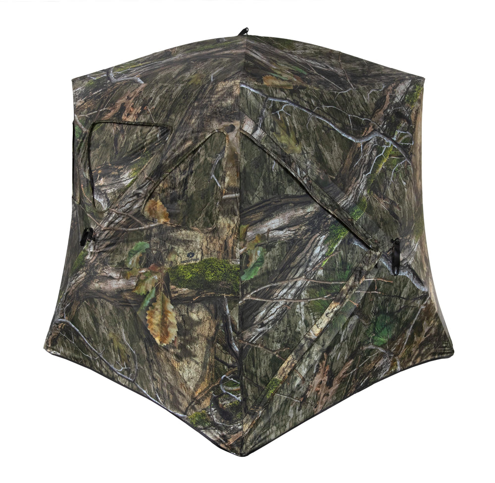 Ameristep Care Taker exterior camouflage blends with terrain for stealth
