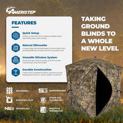 Ameristep Care Taker shadowguard coating highlights silhouettes to stay unseen.