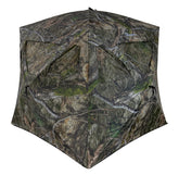 Ameristep Care Taker wide-bottom layout offers space for two hunters and gear.