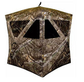Ameristep Caretaker Ground Blind with Floor in Mossy Oak DNA camouflage for concealed hunts.