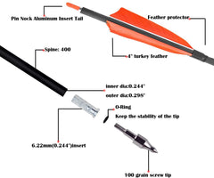 AMEYXGS 100-grain removable field point enables easy tip swaps
