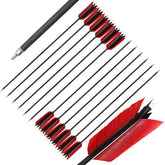 AMEYXGS 12-pcs archery arrows pack with carbon shafts for durable target practice.