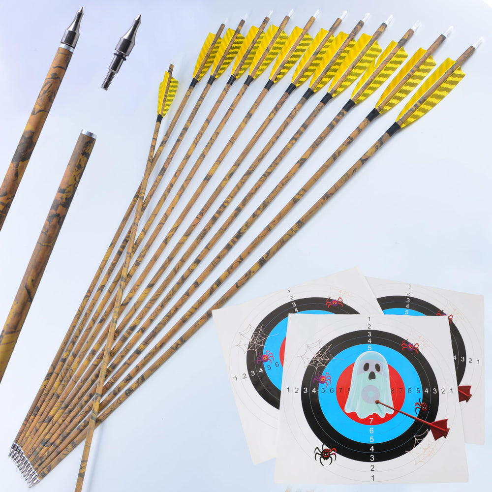 AMEYXGS camo carbon arrow, 30-inch spine 500, ready for target practice