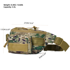 AMHEH 3.5L tactical fanny pack concealed back pocket for secure valuables while commuting