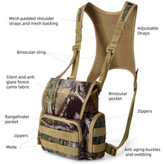 AMHEH binocular harness side pockets provide versatile storage during hikes.