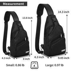 AMJ crossbody sling bag adjustable strap enables comfortable front or back wear