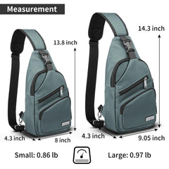 AMJ crossbody sling bag shoulder strap adjustment enables a personalized fit for front or back wear
