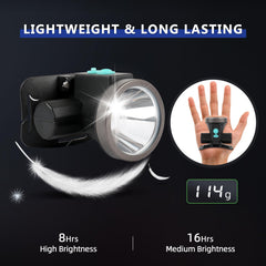 Amkulop IPX5 waterproof headlamp ready for rainy conditions