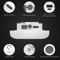 Amkulop lantern with 10500mAh battery powers long tent nights