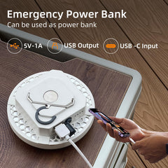 Amkulop tent light attached to magnetic surface for hands-free lighting