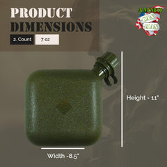Ammo Can Man od green bladder canteen folded for pack-ready carry