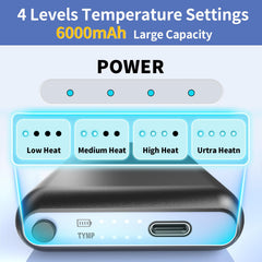 Amortherapie battery 4-level control shows customizable heat for varied conditions