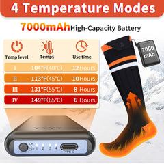 Amortherapie heated socks broadened heating area providing superior warmth across the foot
