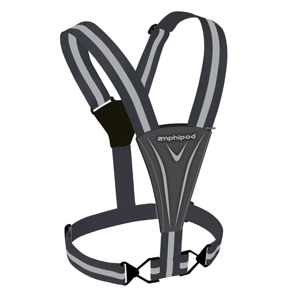 Amphipod Xinglet Sumo Pocket front pocket view for secure phone and card storage during runs.