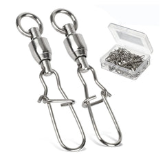 AMYSPORTS Duo Lock Snap Swivels with a stainless barrel offer smooth rotation for saltwater setups.