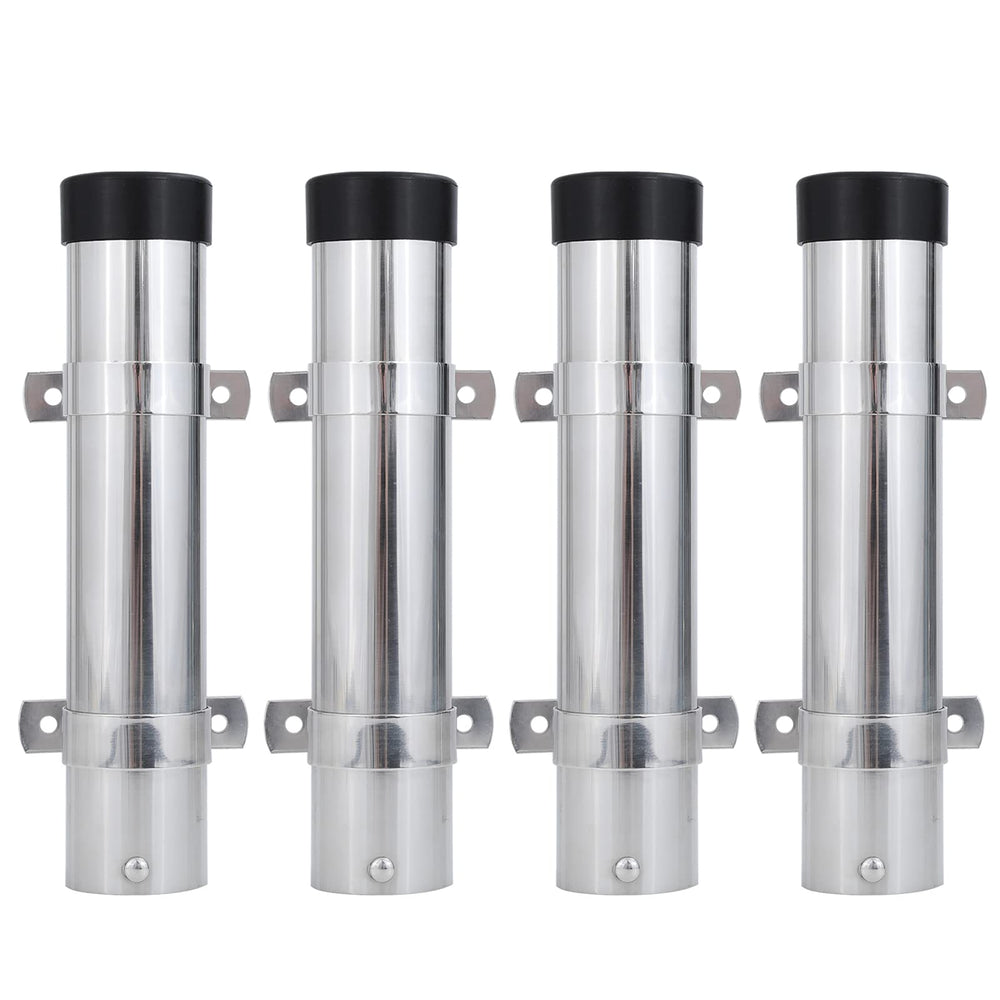 AMYSPORTS stainless steel wall rod holder set, 4 pieces, mounted on wall