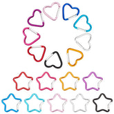 ANATTASOUL heart carabiner clip in aluminum alloy, ideal for securing keys during hikes.