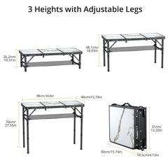 Anbte aluminum frame close up highlights durable construction for camping stability.