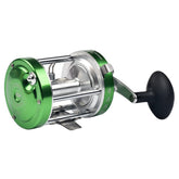 ANCIENT MARINER 6000 reel right-hand green enhances control during long battles.