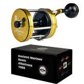 Ancient Mariner Albatross 7000 reel front view for precise casting on catfish trips