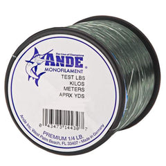 ANDE A14-30G monofilament line on a spool with green finish for versatile freshwater fishing