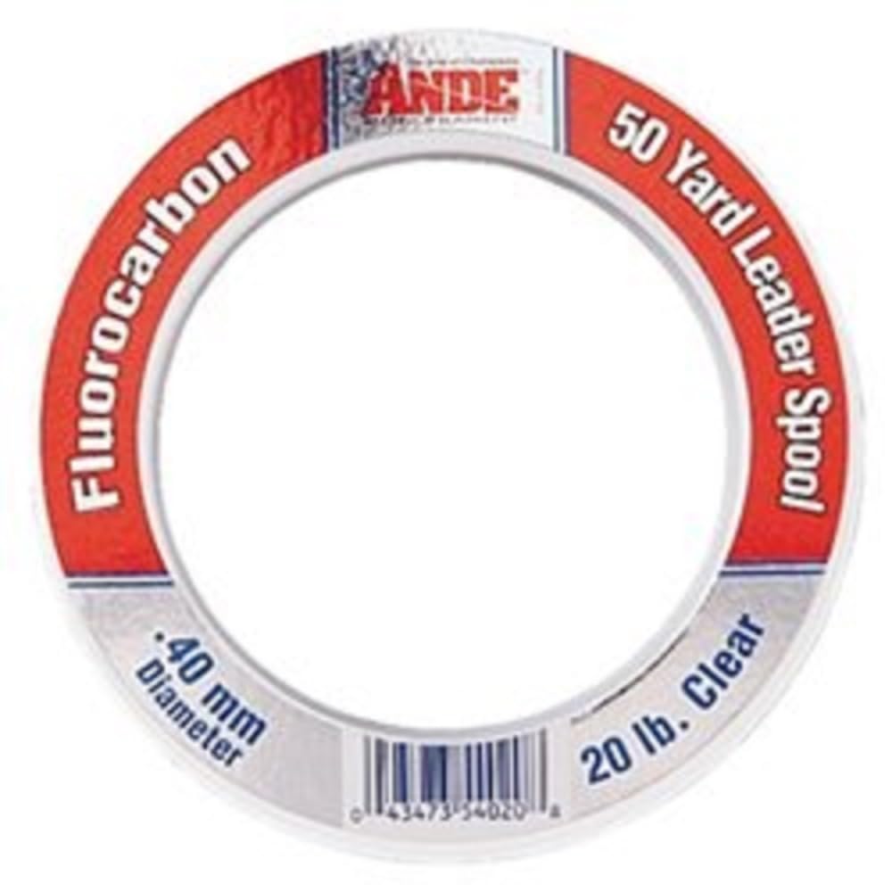 ANDE FCW50-80 fluorocarbon leader with clear finish for stealth and strong knot performance