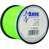 ANDE Envy Green monofilament line, 20 lb test, on a 1/4 lb spool with strong knots