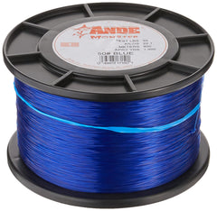 ANDE Monster fishing lines blue spool demonstrating strong knot strength for reliable rigs.