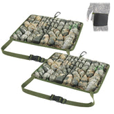 ANGAR 2PACK hunting seat cushion folded for backpack; lightweight memory foam.