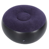 Anggrek inflatable ottoman flat-pack for travel and storage.