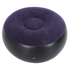 Anggrek inflatable ottoman flat-pack for travel and storage.