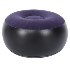 Anggrek inflatable stool used as a multi-function seat and footrest.