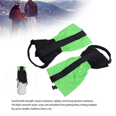 ANGGREK kids leg gaiters adjustable top strap demonstrated for snug fit