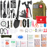 Angieast Survival Kit 256-in-1 packaging shows compact, ready-to-go emergency gear for outdoor safety.