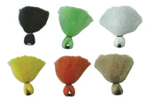 Anglers Accessories Poly Vee hand tied yarn strike indicators in green boost visibility for bite detection.