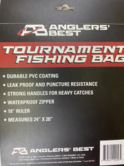 Angler's Best Tournament Fish Bag with PVC coating resists wear for lasting durability on rugged boats.